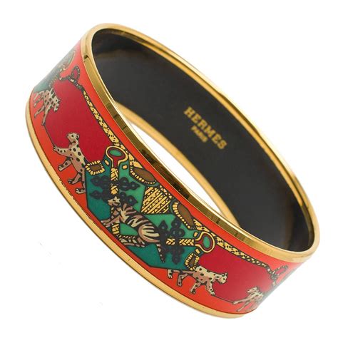 hermes print enamel bracelet|vintage hermes enamel bracelet.